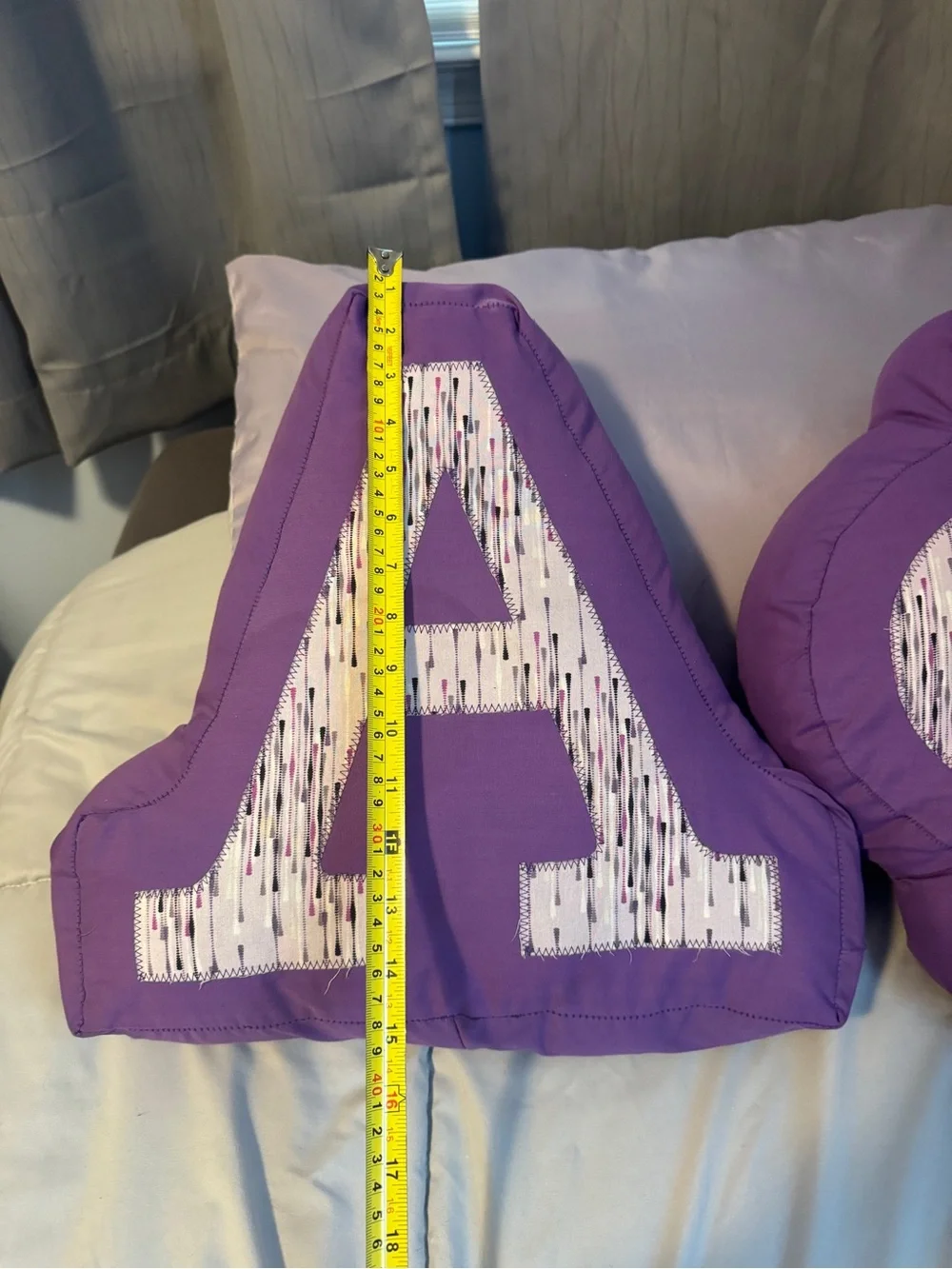 Alpha Phi Purple Letter Accent Pillows